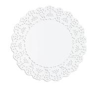 Yuomeaz 150 PCS Round Paper Doilies, 6.3 Inch White Lace Paper Doilies, Round Doily Lace Papers Mats for Dessert, Drink, Cupcake, Buffet Table Decorations, Cake Packaging Pads