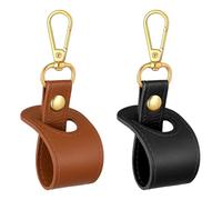 Yuomeaz 2 Pcs Hat Clips for Bags Travel, Hands-Free Hat Clip Keychain for Storage Hats, Travel Handbag Backpack Luggage Outdoor Essentials Accessory, Black & Brown