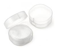 Yuomeaz 2 Pcs Travel Toner Pad Case, Plastic Square Cotton Rounds Travel Case, Portable Sealed Cotton Round Holder Dispenser Container Pad Organizer for Bathroom, Removing Balls
