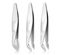 Yuomeaz 3Pcs Mini Cuticle Cutter, Stainless Steel Cuticle Trimmer, Nail Cuticles Nipper Set, Precise Pointed Tip Cuticles Clipper for Manicure, Pedicure, Dry Skin