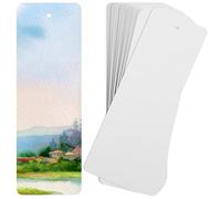 Yuomeaz 40 Pcs Watercolor Bookmarks, Blank Bookmark Card for Making, Watercolor Paper Bookmarks for Painting, DIY Craft (1.9 x 5.9 inch)