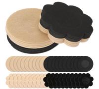 Yuomeaz 40Pcs Black Beige Nipple Covers, Disposable Nipple Pasties Self Adhesive, Non-Woven Breathable Fabric Invisible Breast Cover Stickers for Women