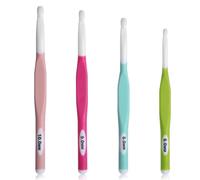 Yuomeaz 4Pcs Large Crochet Hooks Set, 6/8/9/10mm Crochet Hooks with Rubber Handle, Ergonomic Crochets Knitting Needles for Beginners, Women, Adults, DIY Craft