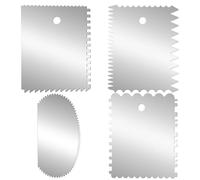 Yuomeaz 4Pcs Pottery Tools, Metal Serrated Pottery Rib for Clay, Stainless Steel Potterys Trimming Tools, Ceramics Ribs Scraper Tool for Sculpture