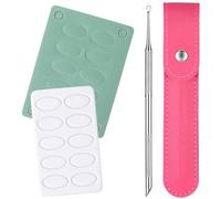 Yuomeaz Nail Cuticle Remover, Stainless Steel Cuticle Pusher Tools, Double Ended Loop Nail Scraper with Storage Bags for Women, Nails Art