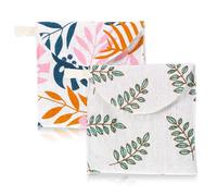Yuomeaz Period Pouch, Cotton Linen Sanitary Napkin Storage Bag, Portable Cute Period Bag Pouch, Travel Discreet Sanitary Pad Pouches for Pads, Tampons, Menstrual Cups