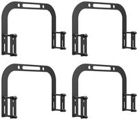 YUOROS 4 Pack Bed Sheet Organizers and Storage (Queen or King Size)， Linen Closet Storage Organizer for Bedding, Duvet Covers and Pillowcases with Window (4 Pack, Grey)