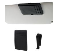 Yuoyar Magnetic Slim Wallet Front Pocket - Minimalist Leather RFID Blocking Credit Card Holder - Travel Wallets for Car Visor Organizer, Black, As Shown, Solid Color