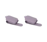 Yuoyar Sunglass Holder for Car, Magnetic Leather Sunglasses Holder and Ticket Card Clip, Car Visor Accessories, 2 Packs (Purple)
