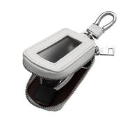 Yuoyar Universal Key Fob Covers for Car - Premium Leather Key Fob Case - Key Fob Holder for Auto Remote (White)