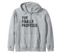 Yup Finally Proposed Engaged Marriage Engagement Bachelor Zip Hoodie