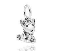 Yup It All - Bull Terrier Puppy Dog S925 Sterling Silver Charm Compatible with Pandora, European Style Charm Bracelets, Gift for Women, Sausage Dog, Poodle, Bulldog, Dachshund, Labrador