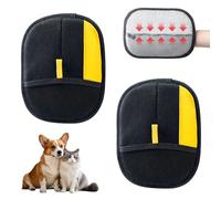 Yupaluz 2 Pcs Magic Brush Pet Hair Glove, Double-Sided Pet Hair Removal Tool, Reusable Deshedding Mitt for Dogs & Cats, Grooming Accessory for Furniture, Clothes & Carpets