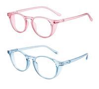 Yupaluz 2 Pcs UV Light Protective Glasses Protective Eyewear,Safety Glasses Over Glasses,Safety Glasses Anti Fog Goggles,Blue Light Blocking & Anti Dust (Purple & Blue)