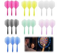 Yupaluz 21 Pcs 2BA Thread Dart Stems And Flights With Transparency, Integrated Dart Flights And Stems All In One,For Enhanced Durability And Precision