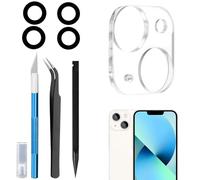 Yupaluz Camera Lens Replacement for iPhone 14 Plus, Original Back Camera Lens Replacement for iPhone 14 Plus with Adhesive Preinstalled and Repairing Tool Kit Anti Lens Scratch Waterproof