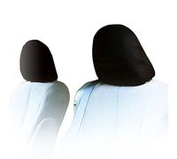 Yupbizauto 2X Cars Trucks & Cover Solid Black Polyester Universal Headrest Covers with Foam Backing- Set of 2