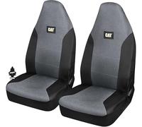 Yupbizauto New Big Rig Truck Seat Covers, Black and Grey Mesh, Heavy-Duty Universal Fit, Set of 2, for Semi Trucks, Commercial Vehicles Bundle Set