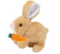 YUPDFGB Bouncing Rabbit Toy, Interactive Rabbit Pet Toy, Plush Rabbit Whose Ears and Nose Move, Plush Rabbit for Easter Gifts