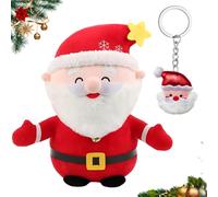 YUPDFGB Christmas Santa Plush Pillow, 25 CM Cute Santa Squishy Toy with Keychain, Soft 8" Xmas Stuffed Plushies Toys for Girls Boys Gift Christmas Cuddly Toy