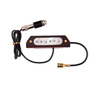 YUPEIUKLI 1piece 6-String Acoustic Guitar Soundhole Pickup EQ Preamp Pickup with Active Power End-Pin Jack for Folk Guitar, Ukulele Guitar Sound Hole Pickup