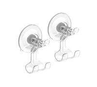YUPEIUKLI 2 Pack Suction Cup Hook For Shower Clear Brush Holders Without Drill Bathroom Storage