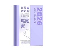 YUPEIUKLI 2026 Daily Planner Two Day Per Page Softcover Leather Academic Planner From with Ribbon Bookmarks for Daily Planning