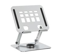 YUPEIUKLI Adjustable Aluminum Tablets Stand, 360 Degree Rotatable Desktop Holder Base and Heat Dissipation Bracket for Tablets