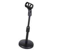 YUPEIUKLI Adjustable Desktop Microphone Stand with Large Round Base Nonslip Mic Holder Rack for Video and Podcasting