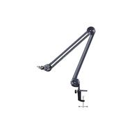 YUPEIUKLI Adjustable Foldable Microphone Boom Arm Stand with 360 Degree Rotation and C Clamp Desk Mount for Live Streaming