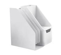 YUPEIUKLI Expandable Bookend with Pen Cup and Drawer Multifunction Book End Magazine Stand Adjustable Desk Boodend for Office