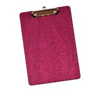 YUPEIUKLI Glittering Acrylic Clipboard Document Organiser Writing Board with Metal Clip Retactable Hanging Hook for Office School