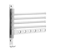 yupeuooe Bathroom Towel Rack,Multi Towel Bar Swivel Rack 4-Arm - Space-Saving Aluminum Organizer Swing out for Apartment Salon Dorm Kitchen Gym Hotel Shower Room Balcony