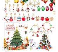 yupeuooe Christmas Calendar Advent Bracelets - Charm Beads Bracelets - 24-Days Countdown Jewelry Making Handmade for Women Teens Adults Holiday Vacation