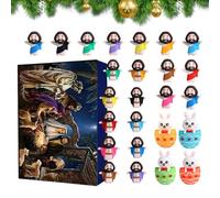 yupeuooe Countdown to Christmas,Holiday Calendar 24 Days - Jesus Figurine Desk Ornament Decoration for Easter Thanksgiving Halloween Valentines