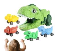 yupeuooe Dinosaur Toy Car | Inertia-Driven Dinosaur Carrier Truck | Interactive Car Toy Model for Toddler Children Kid Parties New Year Children's Day Birthday Christmas