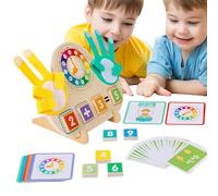 yupeuooe Educational Number Counting Blocks for Kids,Educational Clock Math Learning Toys for Toddler - Early Education Preschool Teaching Supplies for Home Outdoor Travel Kindergarten