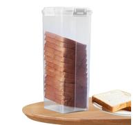 yupeuooe Fresh Bread Storage Container, BPAFree Plasti-c Loaf Bread Keeper with Tray, Clear Bread Box with Airtight Lid, Reusable Airtight Loaf Container for Bagel, Homemade Bread,
