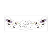 yupeuooe Halloween Face Stickers | Masquerade Eye Stickers,Spooky Adhesive Bat Pumpkin Handprint Decals for Halloween Kids Women Party Carnival Festival