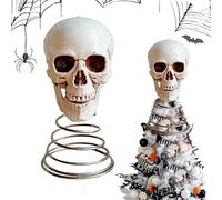 yupeuooe Halloween Tree Ornaments,Scary Skull Top Decor for Tree | Stable Installation Horror Halloween Skeleton Props for Rental Restaurant Businesses Cafe Bedroom Living Room Apartment