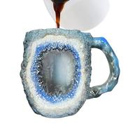yupeuooe Mineral Crystal Coffee Mug, 300ml Natural Mineral Crystal Coffee Mug, Women Novelty Coffee Mug, Elegant Luxury Mineral Crystal Coffee Mug with Handle for Milk Tea, Hot Chocolate