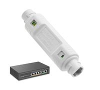 yupeuooe PoE Extender,10/100Mbps 48V Ethernet Extension, Long-Distance with Data Transmission | Network Supplies, Plug and Play PoE Amplifier for Security Systems
