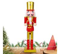 yupeuooe Traditional Wooden Nutcracker - Wooden Nutcracker Figures Soldier,Festive Statue Party Supplies for Fireplace Shelf Countertop Tabletop Window Table Cabinet Counter