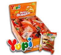 Yupi Mini Burger Jelly Gummy Mixed Fruit Flavour Candy Candies Sweet 24pcs x 8g Box
