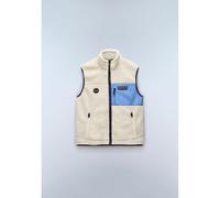 Yupik Zip-Up Fleece Gilet ecru/blue