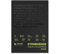 Yupo Paper SQCBK101 Stonehenge Aqua Block Coldpress Block 10 x 14 Inch 15 Sheets Black