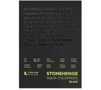 Yupo Paper SQCBK101 Stonehenge Aqua Block Coldpress Block 10 x 14 Inch 15 Sheets Black