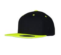 Yupoong Classic Two Tone Snapback Cap in Jet Black Yupoong Jet Black One Size
