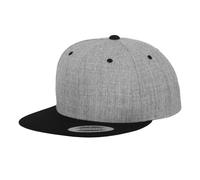Yupoong Classic Two Tone Snapback Cap in Mid Grey Yupoong Mid Grey One Size