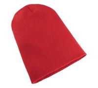 Yupoong Flexfit Heavyweight Long Beanie Winter Hat in Red Yupoong Red One Size